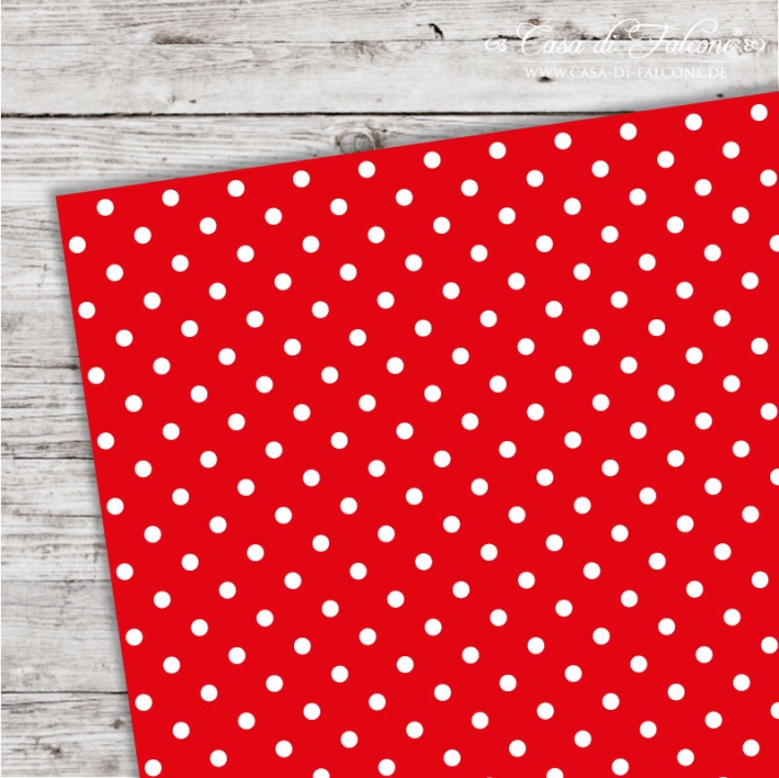 A5 Karton Polka Dots rot