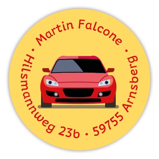 Schulaufkleber I Namensaufkleber fr die Schule Auto