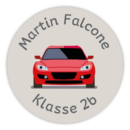 Schulaufkleber I Namensaufkleber fr die Schule Auto
