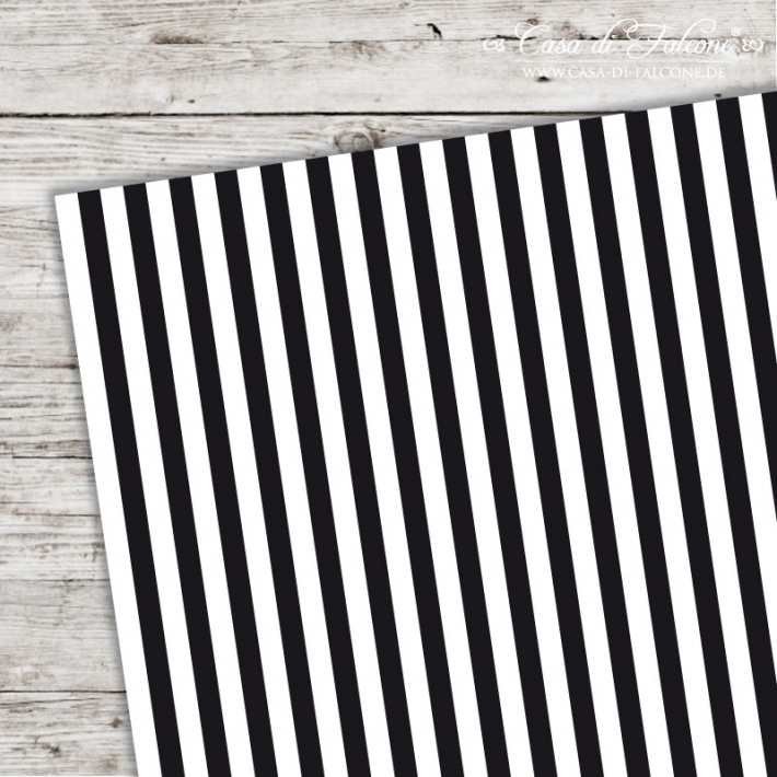 A5 Karton Stripes schwarz