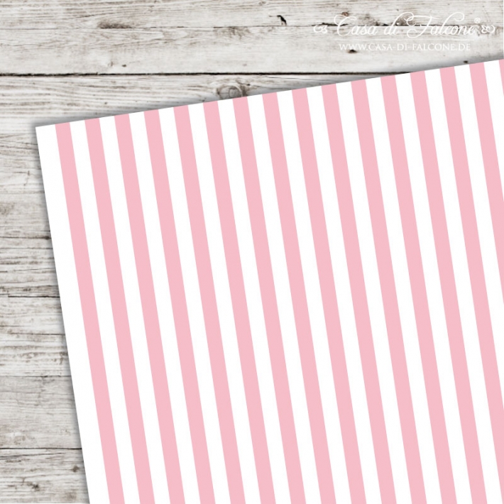 A5 Karton Stripes babyrosa