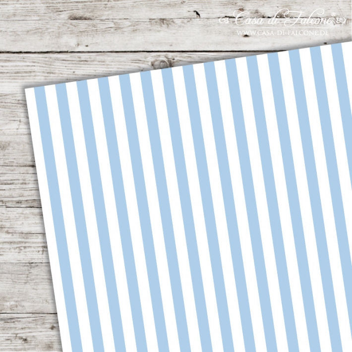 A5 Karton Stripes babyblau