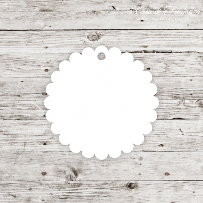 Papieranhnger rund 40 mm weiss