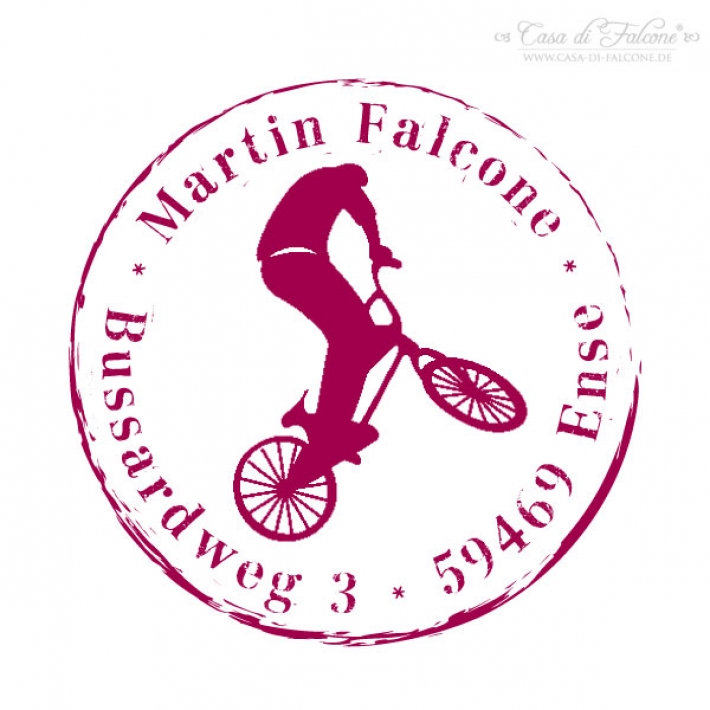 Teenager Adressstempel BMX-Fahrer