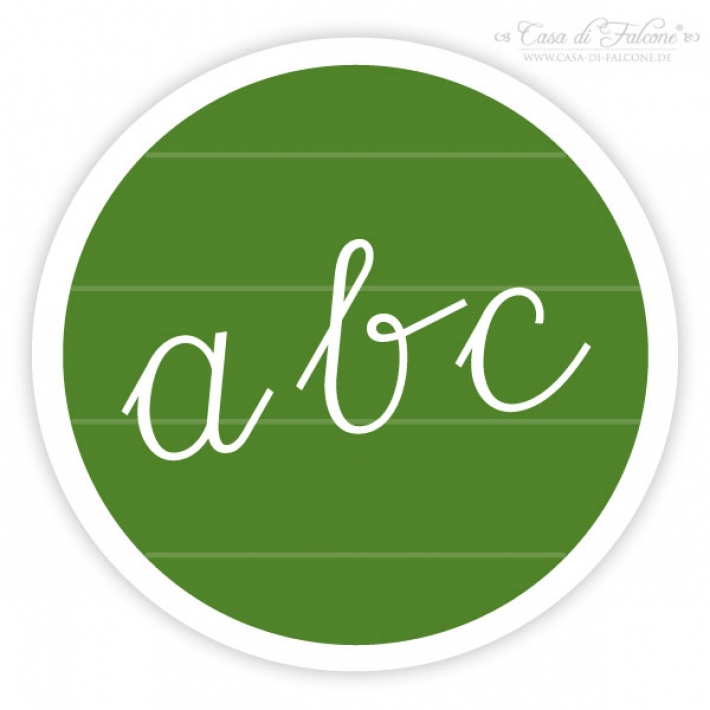 Aufkleber zur Einschulung abc