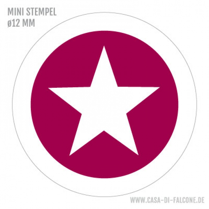 Mini Motivstempel Stern neg.