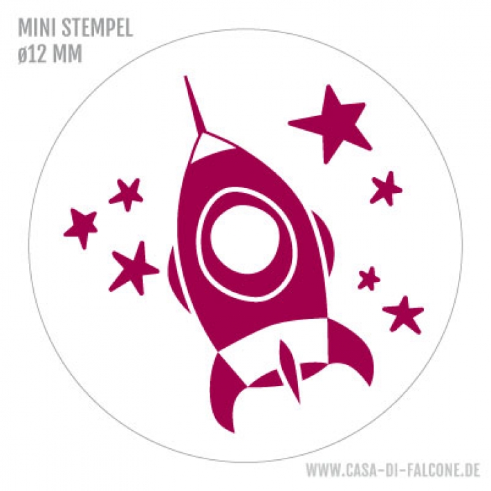 Mini Motivstempel Rakete