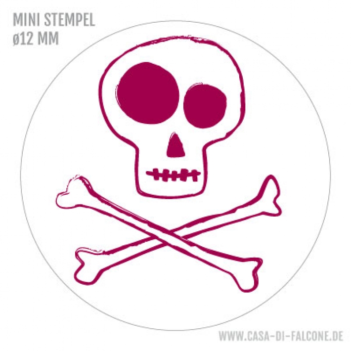 Mini Motivstempel Totenkopf