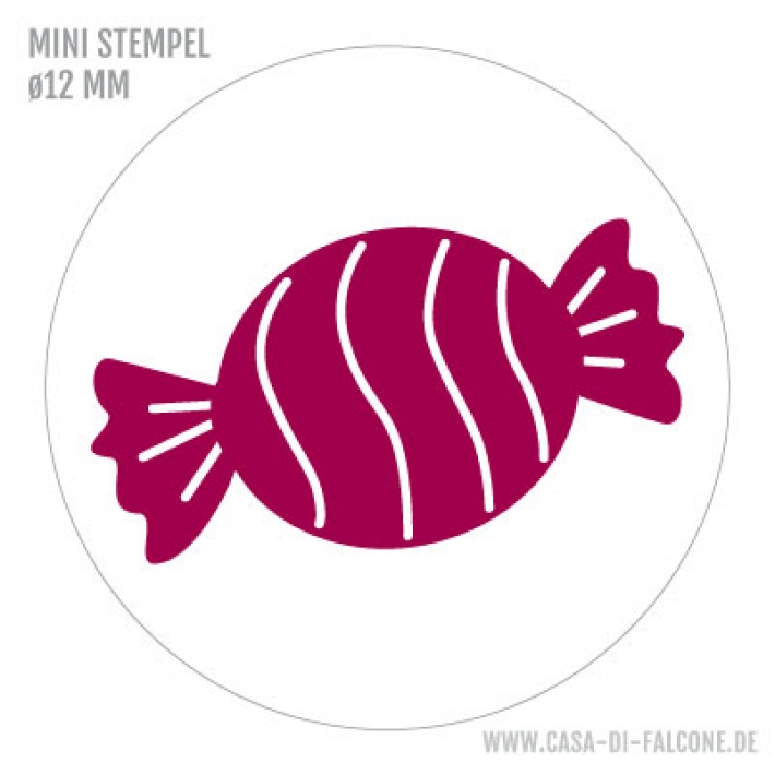 Mini Motivstempel Bonbon gestreift