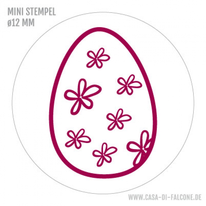 Mini Motivstempel Osterei Blmchen