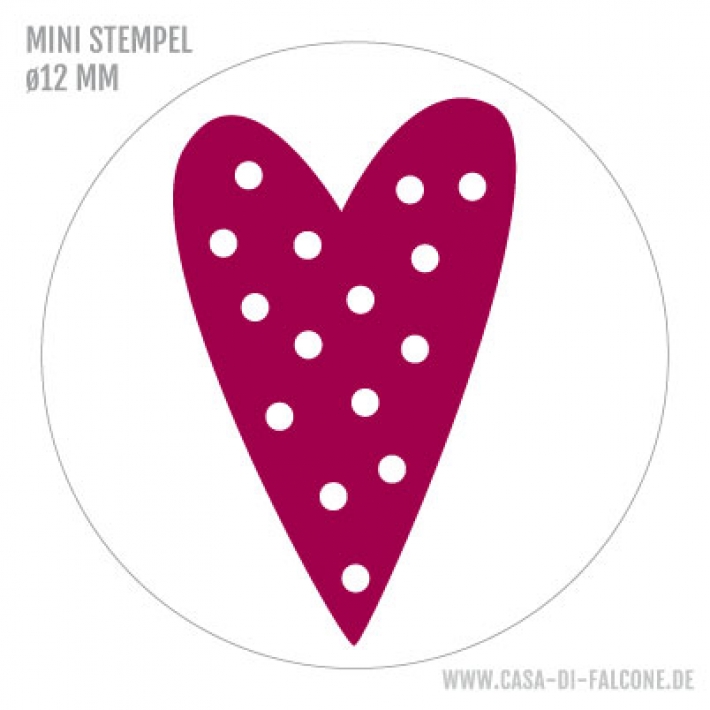 Mini Motivstempel getupftes Herz