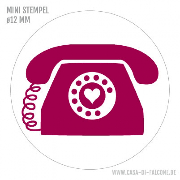 Mini Motivstempel Telefon