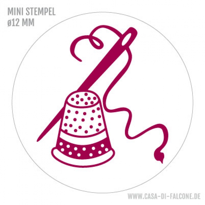 Mini Motivstempel Fingerhut und Nadel