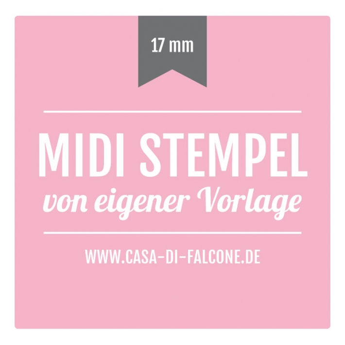 MIDI Stempel eckig 17 mm