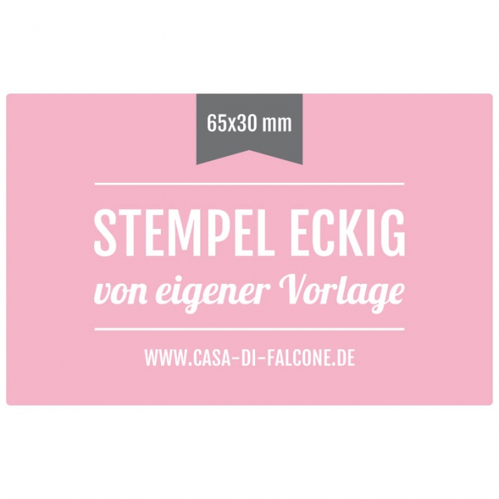 Stempel eckig 65x30 mm