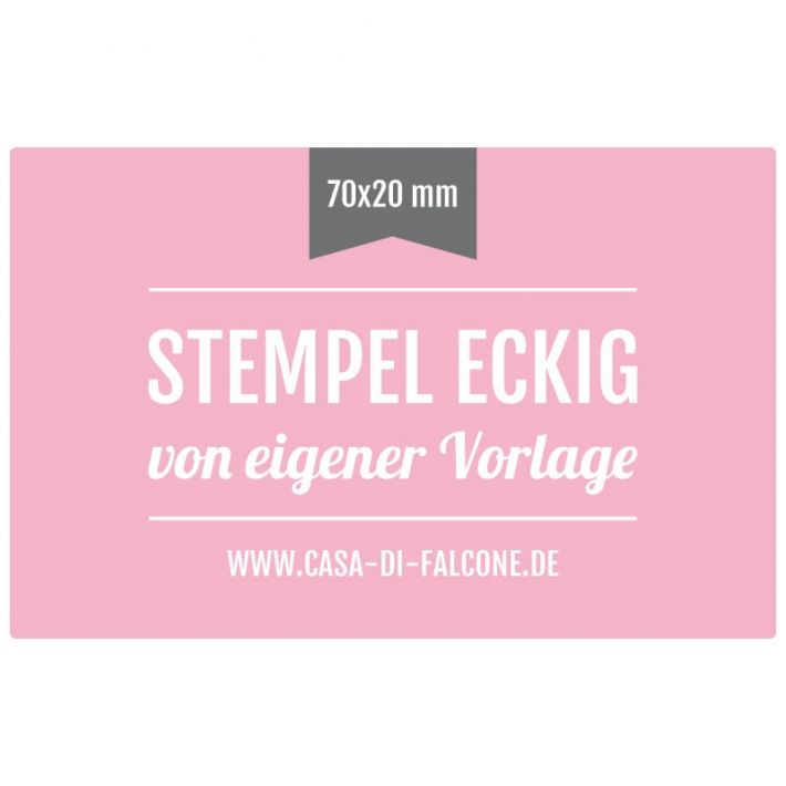 Stempel eckig 70x20 mm