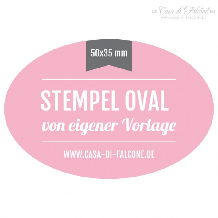 Stempel oval 50x35 mm