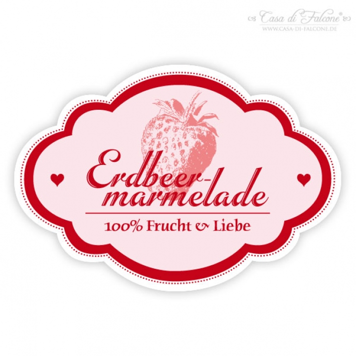 Aufkleber Nostalgie Erdbeere