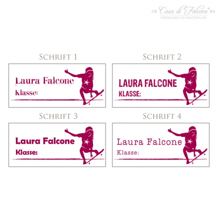 Schulstempel Skater-Mdchen