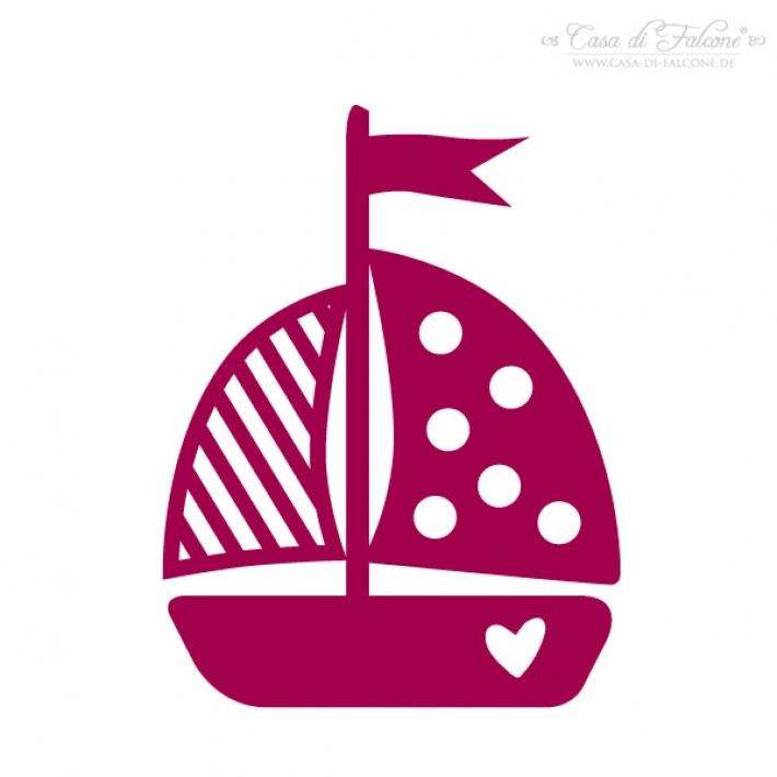 Maxi Motivstempel Segelboot