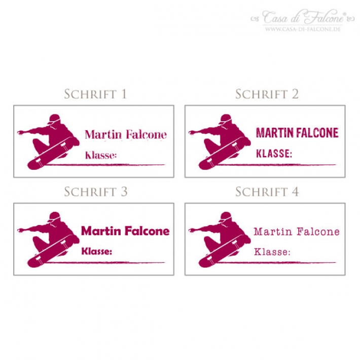 Schulstempel Skater