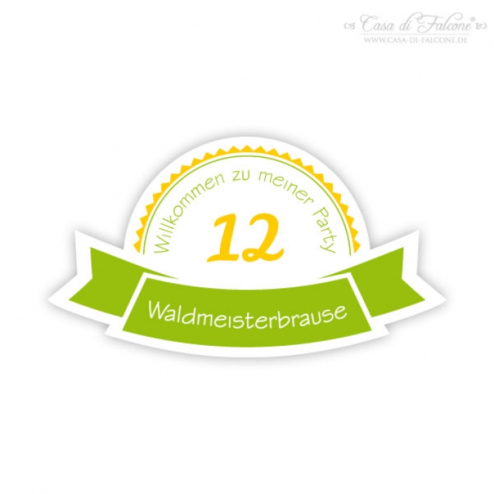 Flaschenaufkleber Waldmeisterbrause