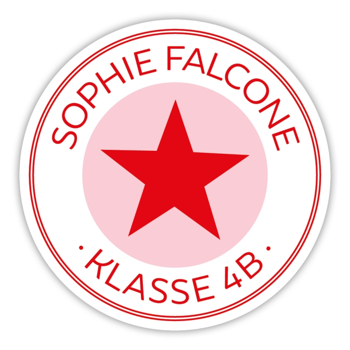 Schulaufkleber I Namensaufkleber fr die Schule Stern