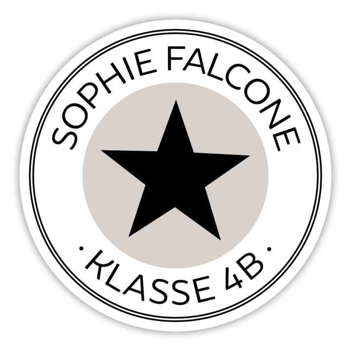 Schulaufkleber I Namensaufkleber fr die Schule Stern