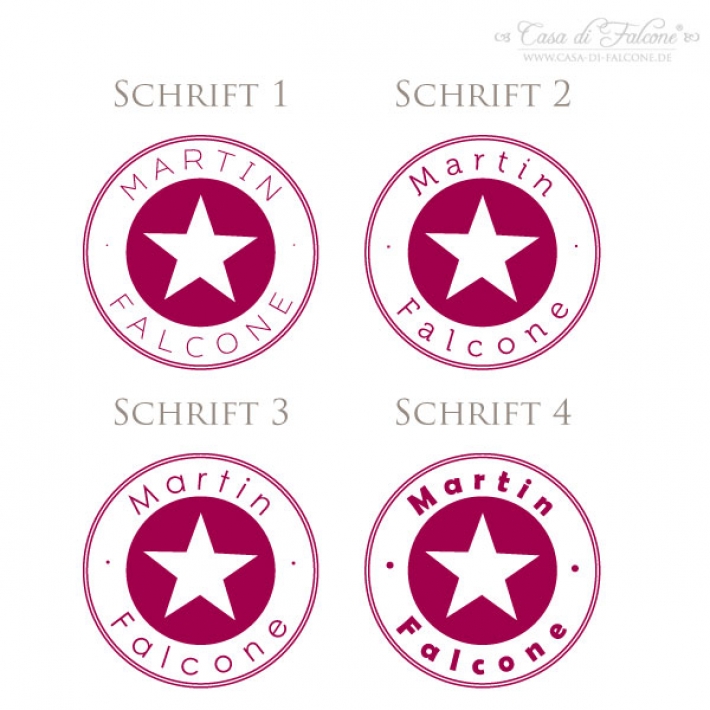 Namensstempel Stern