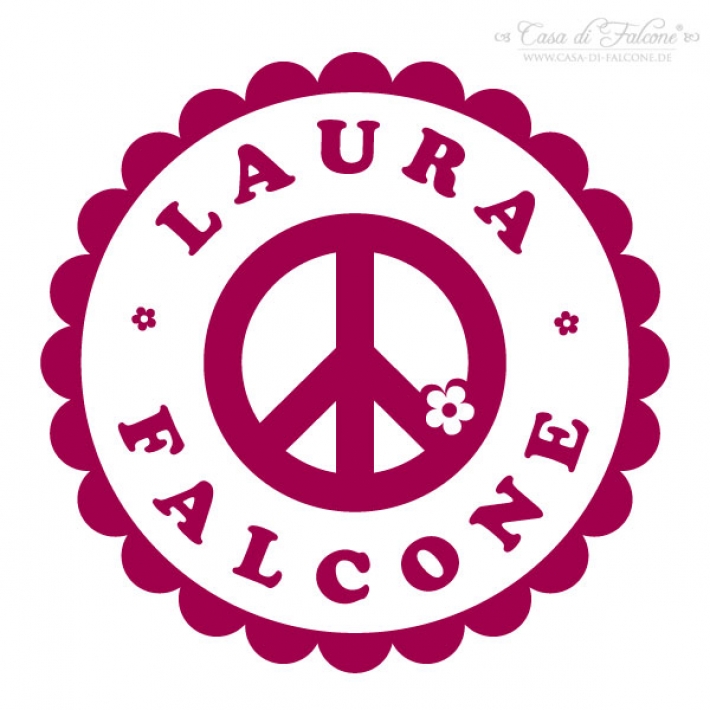 Namensstempel Hippie