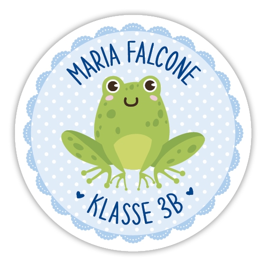 Schulaufkleber I Namensaufkleber fr die Schule Frosch