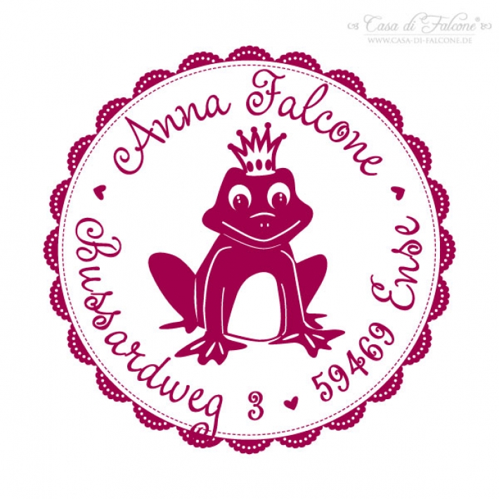 Kinder Adressstempel Frosch