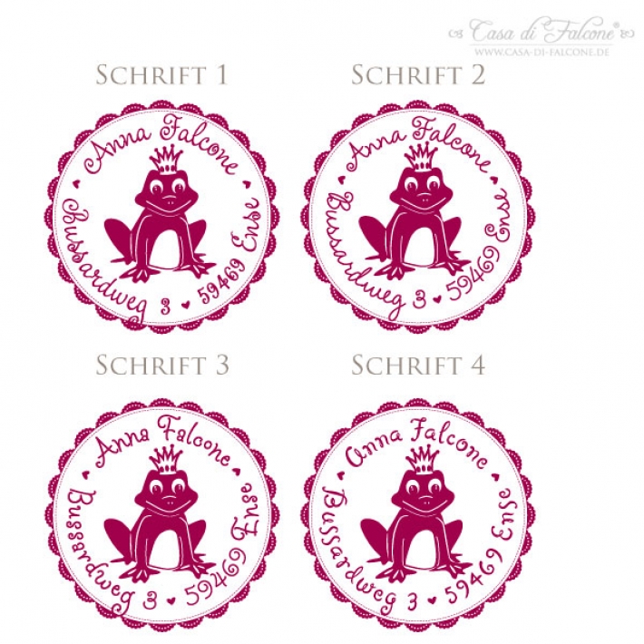 Kinder Adressstempel Frosch