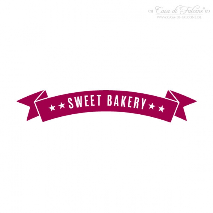 Textstempel Banner sweet bakery