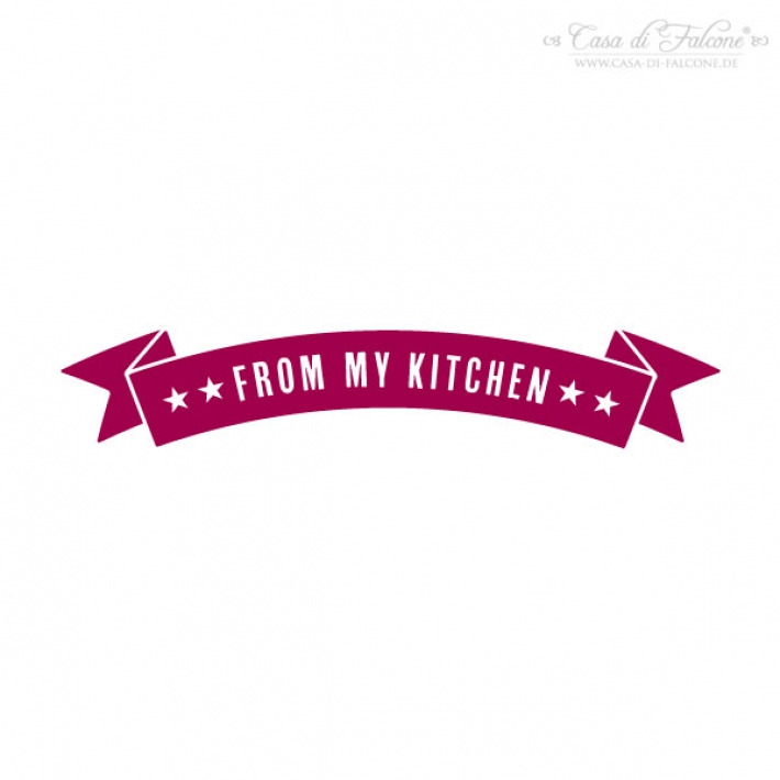 Textstempel Banner from my kitchen