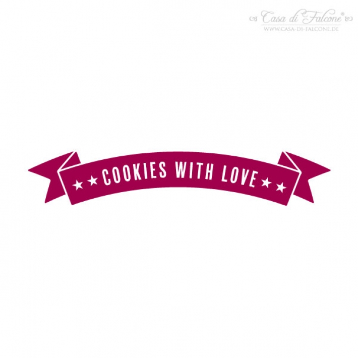 Textstempel Banner cookies with love
