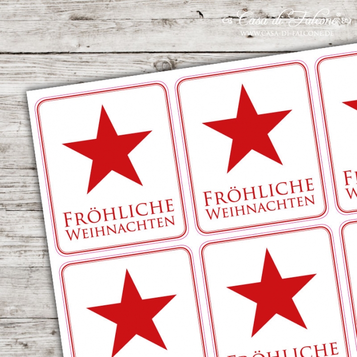 Weihnachtsaufkleber Stern