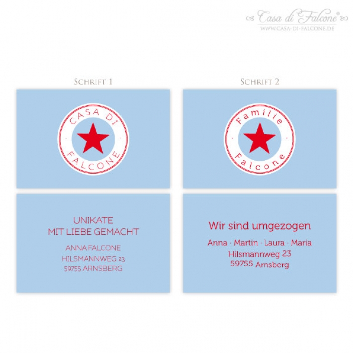 Visitenkarten Stern