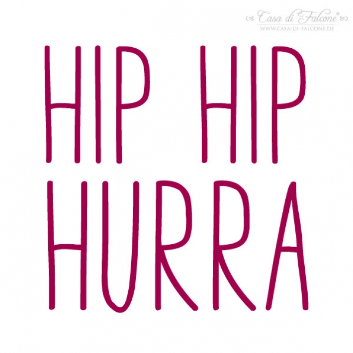 Textstempel Simple Hip Hip Hurra