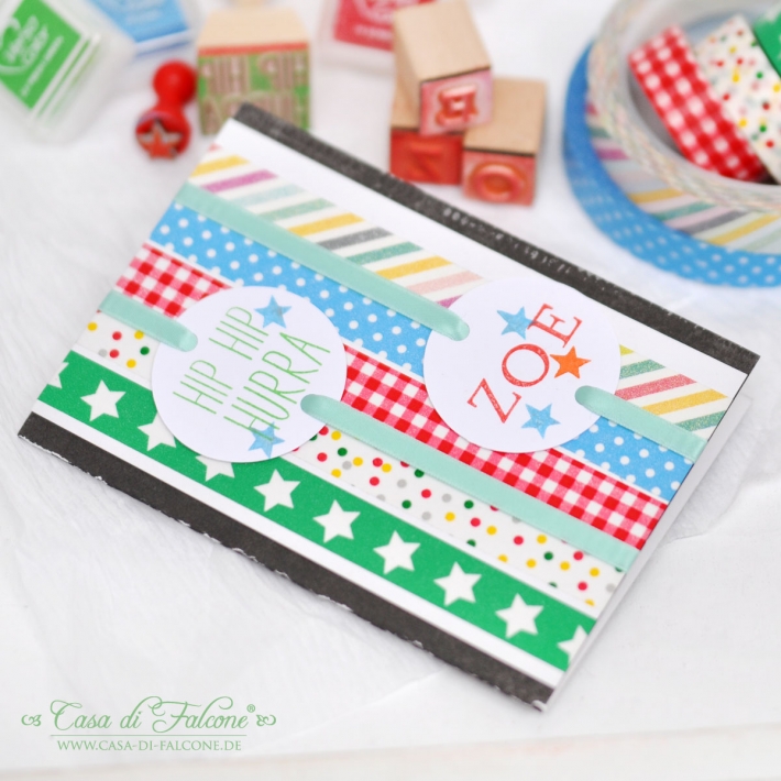 Textstempel Simple Hip Hip Hurra