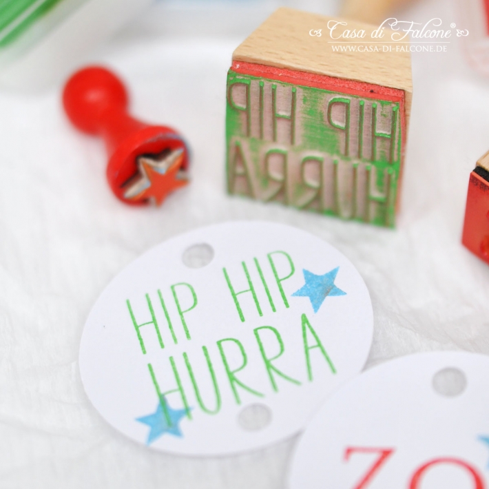 Textstempel Simple Hip Hip Hurra