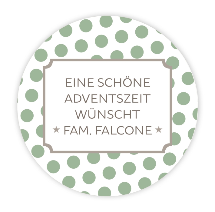 Weihnachtsaufkleber Big Dots personalisiert