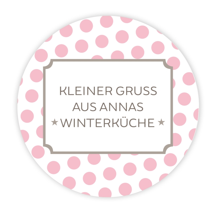 Weihnachtsaufkleber Big Dots personalisiert