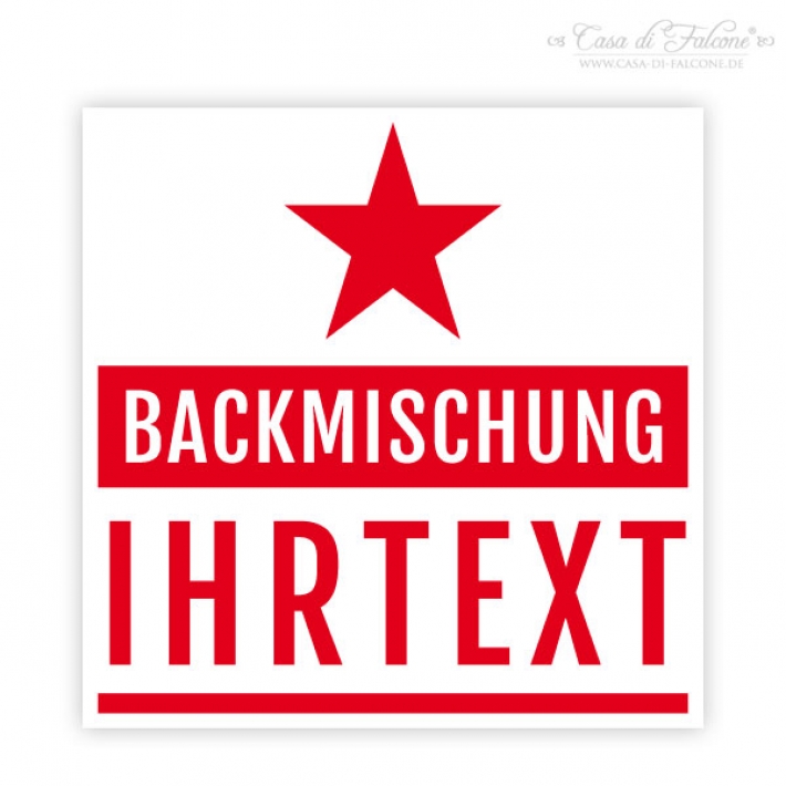 Aufkleber Backmischung Stern