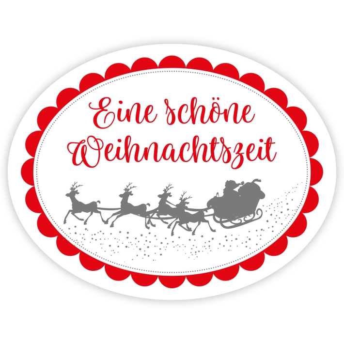 Weihnachtsaufkleber Weihnachtsschlitten