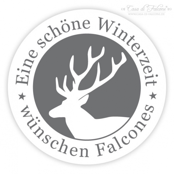 Weihnachtsaufkleber Hirsch