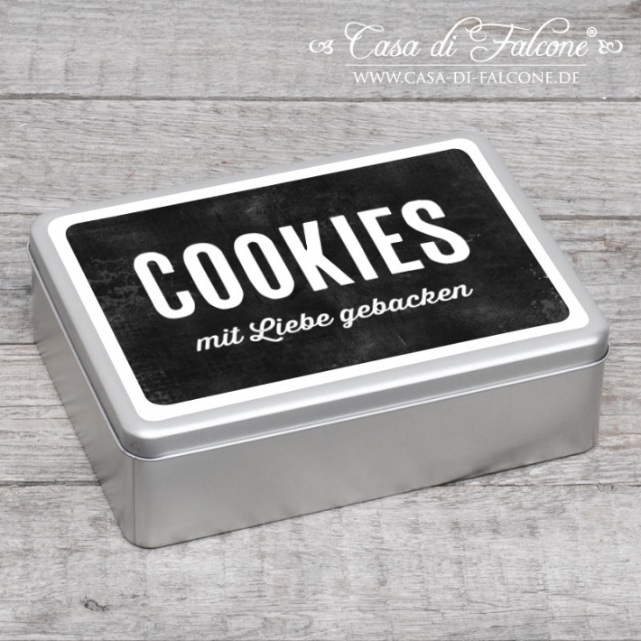 Personalisierte Dose Chalkboard eckig