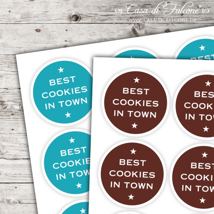 Textaufkleber - double star - Best cookies in town