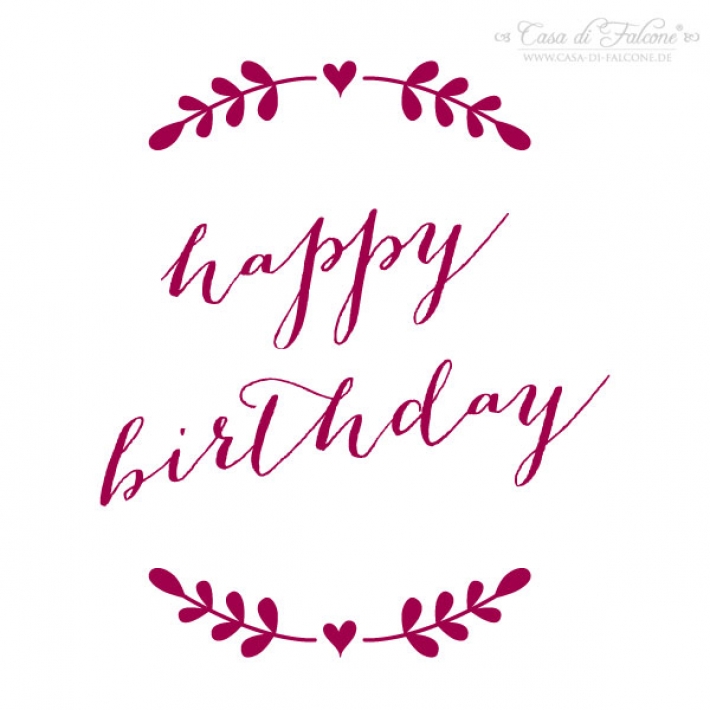 Motivstempel - Ranke - Happy Birthday