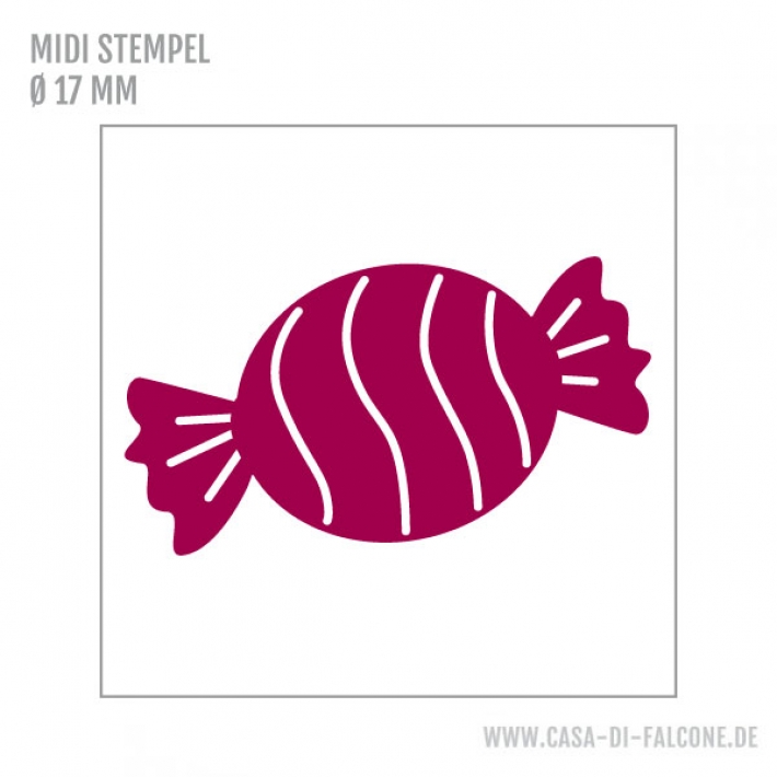 MIDI Motivstempel Bonbon gestreift